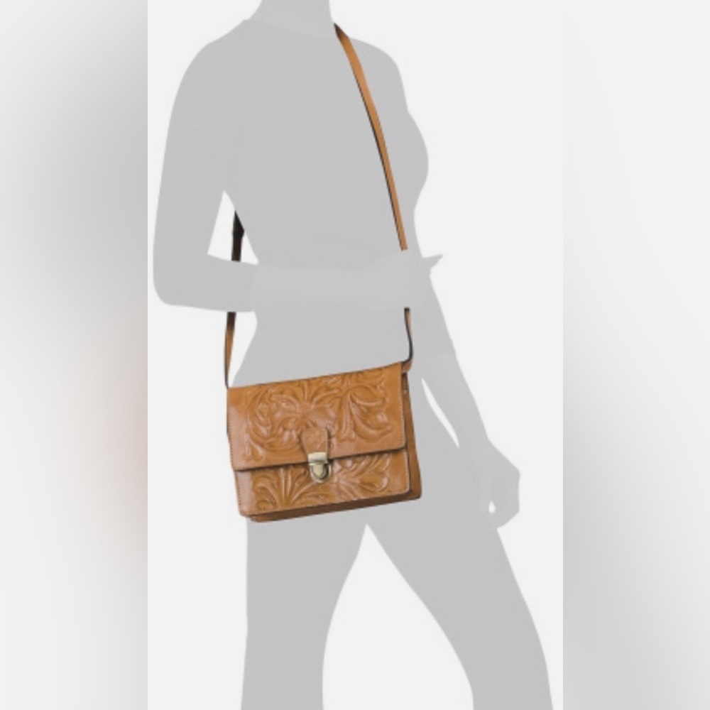 Patricia Nash Tooled Crossbody Genuine Leather - Picture 9 of 9